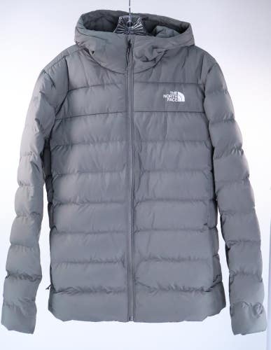 The North Face Aconcagua 3 Puffer Hoodie Jacket Men's Large Gray NF0A84I1 Read