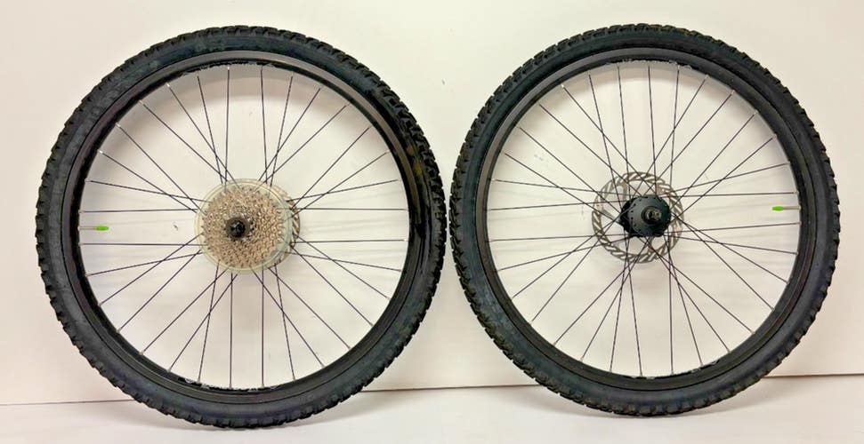 WTB Dual Duty 9-Spd Black Aluminum 26" QR Disc MTN Bike Wheelset Deore M525 Hubs
