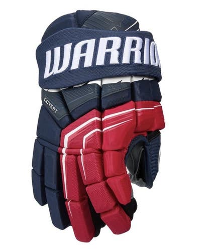 New Warrior Covert Qr7 Gloves Senior Sr. Ice Hockey Gloves 14 Red White Blue