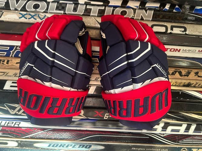2026 Warrior Covert Qr7 Krypto Pro Gloves Senior Ice Hockey Gloves 14 Blue Red