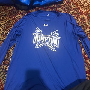 Hampton Lacrosse Blue Large Adult Unisex Under Armour Shirt (Used)