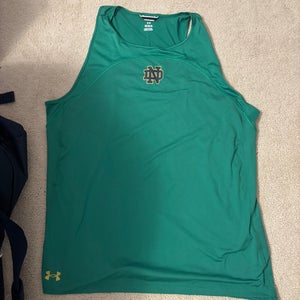 Notre Dame Lacrosse Green Large Women's Under Armour Shirt (New)