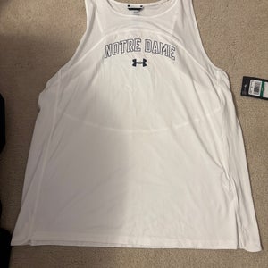 Notre Dame Lacrosse White Large Women's Under Armour Shirt (New)