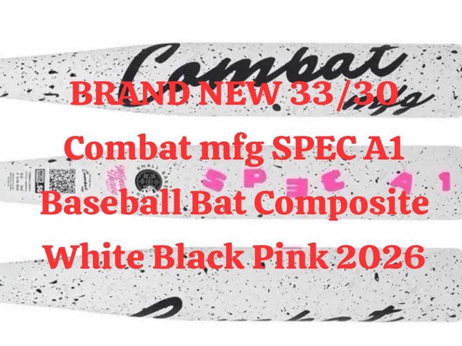 2026 Combat MFG Spec A1 Alloy BBCOR Certified Bat (-3) 30 oz 33" (Used)