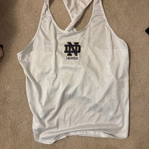Notre Dame Lacrosse White Large Women's Under Armour Shirt (Used)