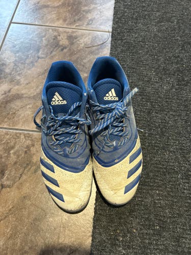 Blue Men's Size M 9.0 (W 10.0) Adult Adidas Icon Low Top Turf Cleats (Used)