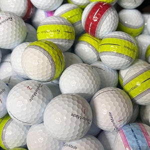 50 Premium AAA TaylorMade Tour Response Used Golf Balls..White & Banded