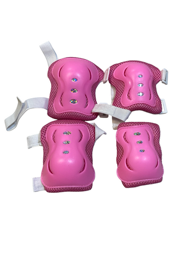 Used USA PINK ELBOW AND KNEE PAD SET Inline Protective Set Pink SM 11706-S000376403