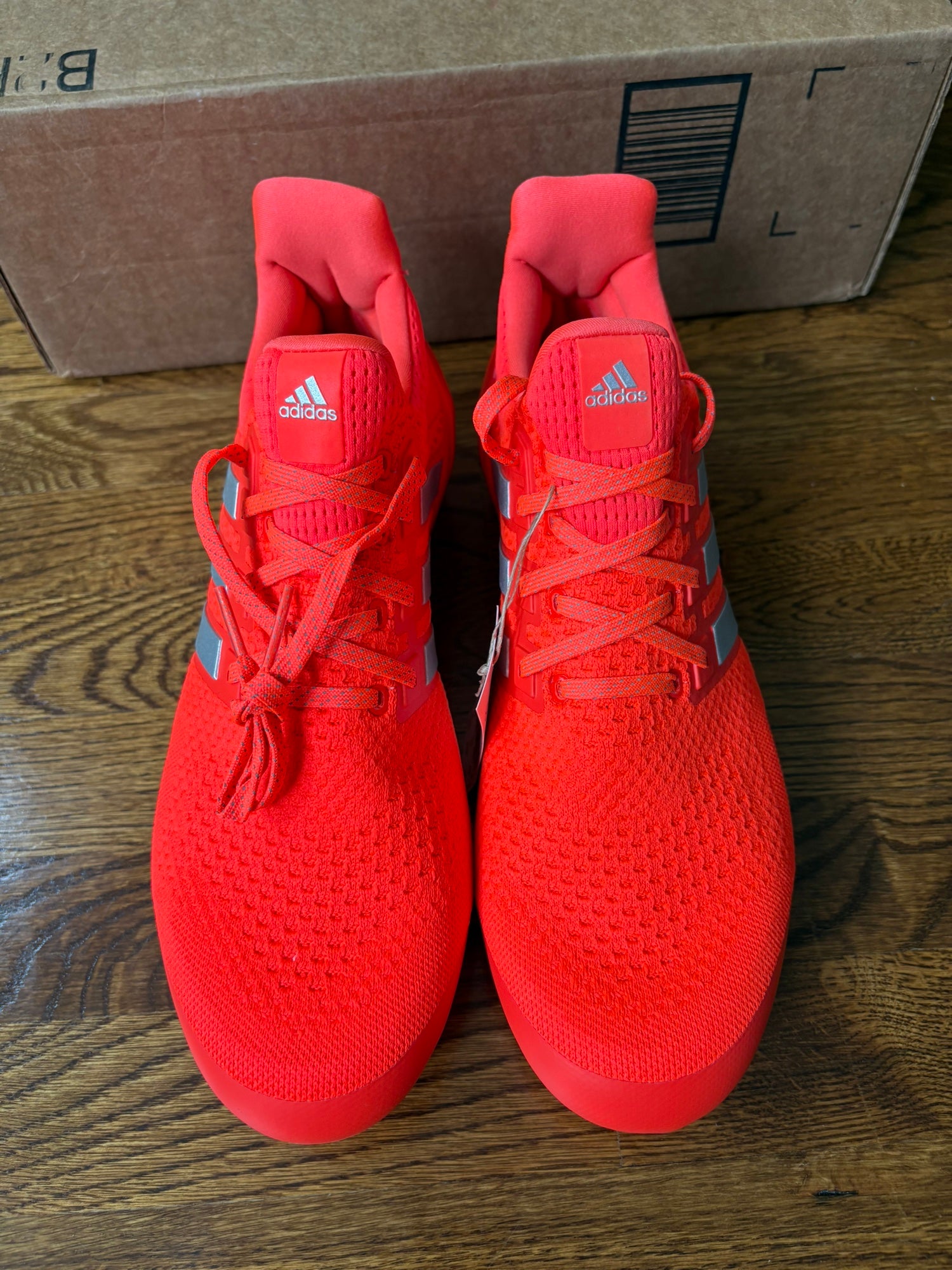 Adidas Ultraboost Mens Size 12 Football Cleats Solar Red Orange Shoes JP7411 NEW Adidas Ultraboost Cleats Football Cleats Orange Rare JP7411  main image 4
