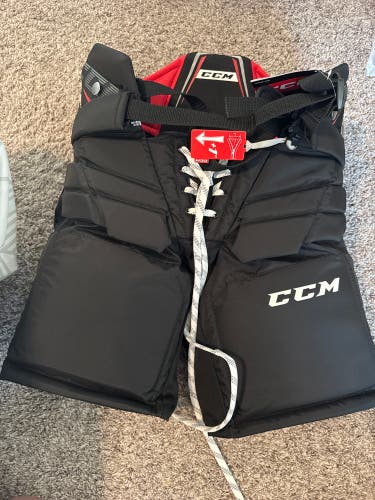 New!! CCM Extreme Flex 1.5 Hockey Goalie Pants Junior Medium Black