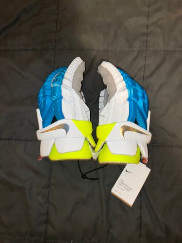 NIKE VAPOR PREMIER GLOVES - BLUE / VOLT (LARGE) NEW