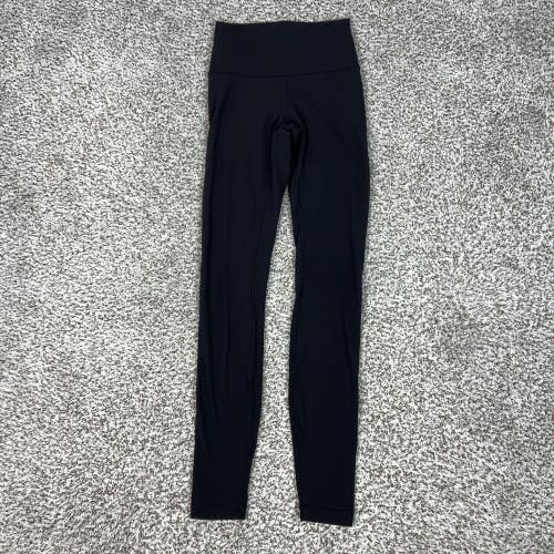 Lululemon Pants Womens 2 Black Ankle Leggings Yoga High Rise Gym Sport Workout