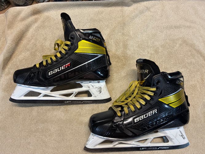Bauer Pro Custom Supreme UltraSonic Goalie Skates Size 10 1/4 E.