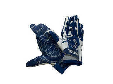 Used Wilson COLTS GLOVES FB Gloves Royal Blue XS 11859-S000030990