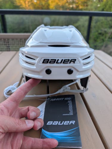 *NEW* Vancouver Canucks Pro Stock Small Bauer Re-Akt 100 Helmet