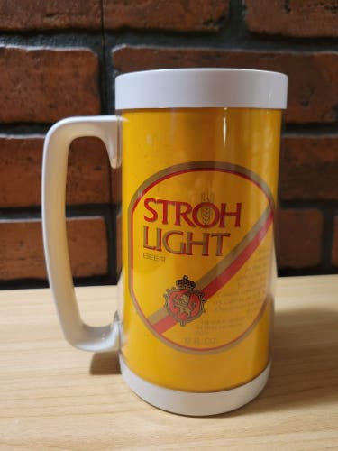 Stroh Light Beer Thermo Serv Plastic Mug
