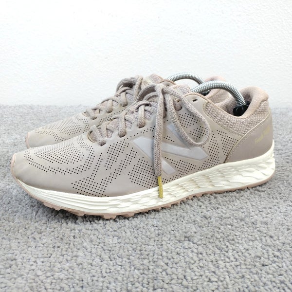 New Balance Fresh Foam Arishi Womens Size 7.5 Running Shoes Beige Pink Low Top