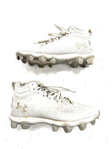 Used Under Armour Jr FB Cleats White Junior 04 11860-S000309128