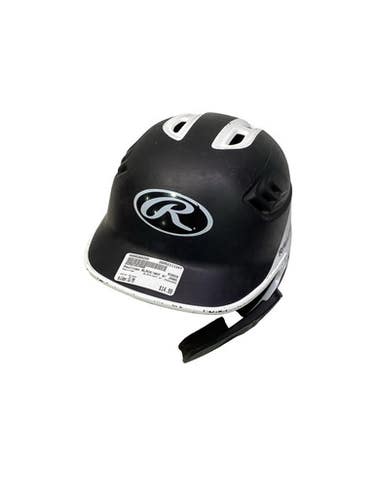 Used Rawlings BLACK/WHT W/ JAWGUARD Batting Helmet w/Mask Black S/M 11347-S000269255