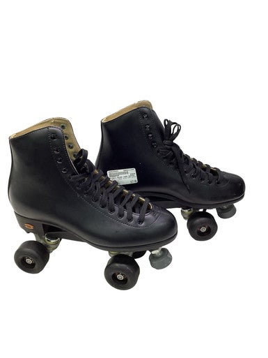 Used Riedell BLACK QUAD SKATES Senior Roller Quad Skates Black Senior 11 11347-S000269253