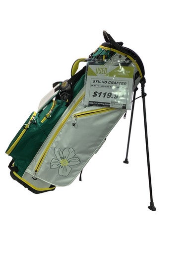 Used STUDIO CRAFTED MASTERS EDITION GOLF BAG Mens Stand Bag Green And White 11347-S000269234