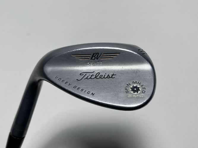 LEFTY Titleist Vokey Spin Milled SM4 Chrome Sand Wedge SW 56* 11 Bounce Wedge LH