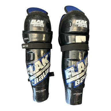 Used Bauer FLAK 10 Senior Shin Guards Black 16" 11450-S000520750