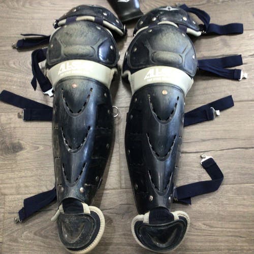 All Star Top Star Youth Catcher's Leg Guard Navy (Used)