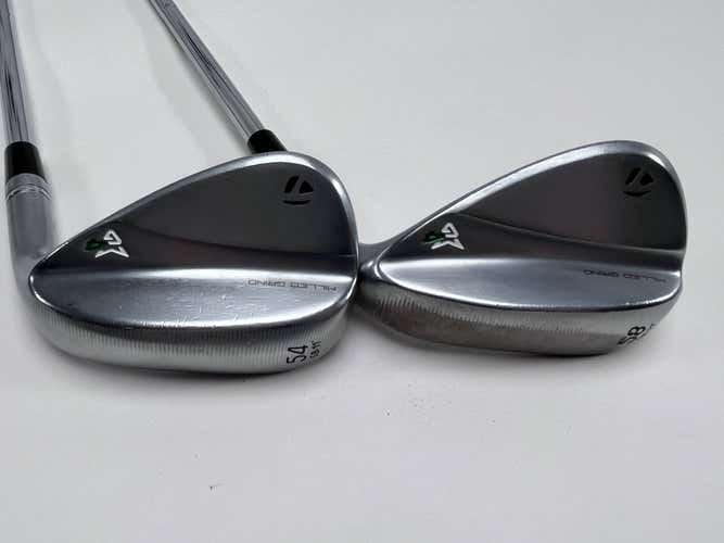 TaylorMade Milled Grind 4 Chrome Wedge Set 54* 11 | 58* 11 Wedge Steel Mens RH