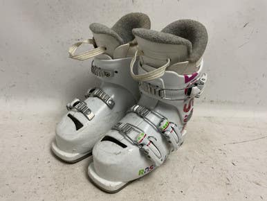 Used Rossignol FUN GIRL Girls DH Ski Boot White And Pink 185 MP - Y12 11855-S000203749