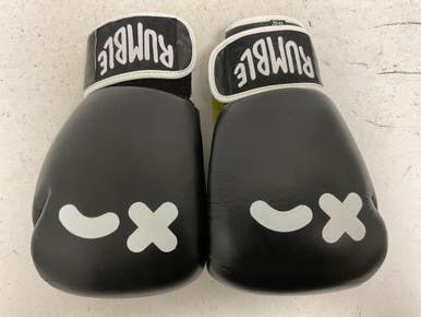 Used RUMBLE WINK Boxing Gloves Black And White Senior 11855-S000203706