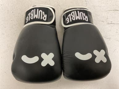 Used RUMBLE WINK Boxing Gloves Black And White Senior 11855-S000203709