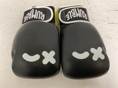 Used RUMBLE WINK Boxing Gloves Black And White Senior 11855-S000203708