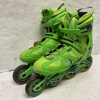 Used K2 V02 100X PRO M Senior Rec Fitness Skates Neon Green Senior 13 11855-S000203689