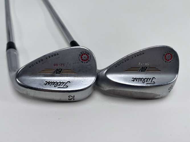 Titleist Vokey Spin Milled CC Chrome Wedge Set 52* 8 | 58* 12 Wedge Steel RH