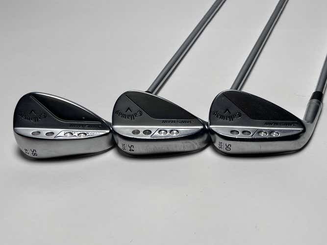 LEFTY Callaway Jaws Raw Chrome Wedge Set 50* 10 | 54* 10 | 58* 8 DG Spinner LH