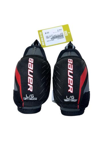 Used Bauer LIL SPORT Junior Elbow Pads Black And Red LG 11835-S000208235