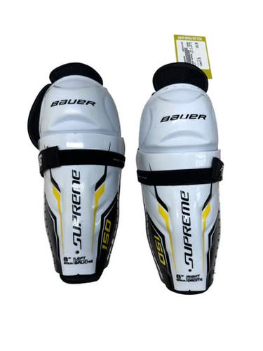 Used Bauer SUPREME 150 Youth Shin Guards White 8" 11835-S000208269