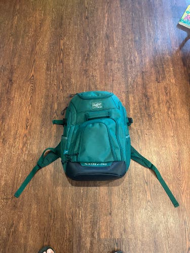 Rawlings “Mark of a Pro” Baseball Backpack Gear Bag – Dark Green