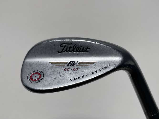 Titleist Vokey Spin Milled Chrome 2009 Wedge 60* 7 Bounce Wedge Steel Mens RH