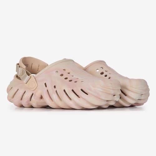 Crocs Echo 208454-6WS Clog Men Quartz Pink Marbled Slip On Comfort Shoes JAX1386