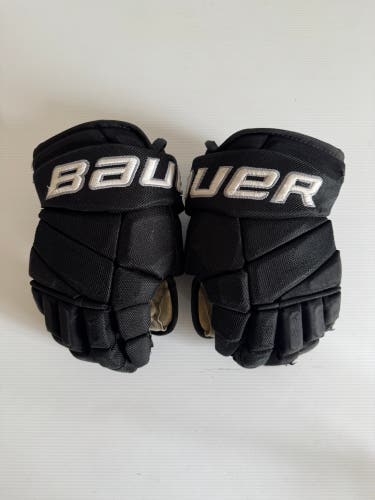 Used 13" Bauer Vapor Pro Team Pro Stock Hockey Gloves - Black/White