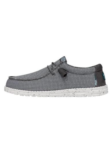 Hey Dude Wally Sport Mesh 40403-030 Men's US 10M Gray White Casual Shoes SHOP446