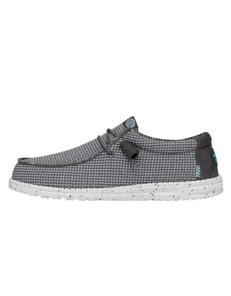 Hey Dude Wally Sport Mesh 40403-030 Men's US 10M Gray White Casual Shoes SHOP446