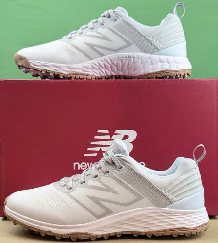 New Balance Womens Fresh Foam Contend V2 Golf Shoes Size 8 White/Grey/Blue