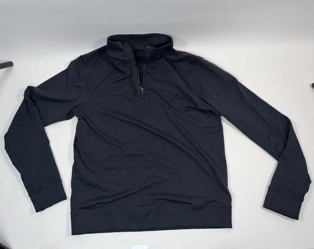 Vuori Ponto Quarter Zip, Mock Neck, Blue, Small