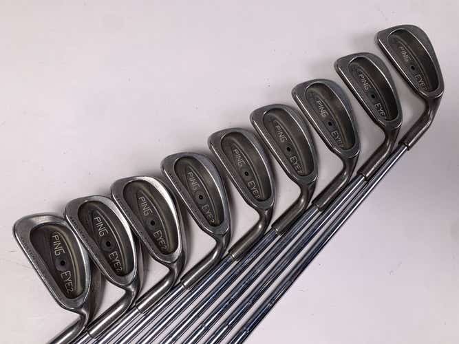 Ping Eye 2 Iron Set 3-PW+SW Black Dot Karsten ZZ-Lite Stiff Steel Mens RH