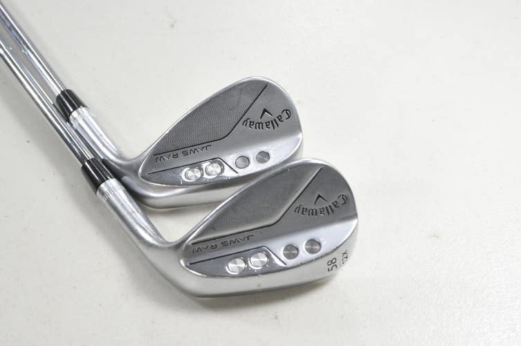 Callaway Jaws Raw Chrome 54*, 58* Wedge Set Right DG X100 X-Stiff Steel # 218644