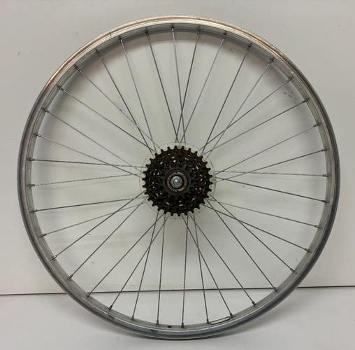 Vintage Araya 6-Speed 36-Spoke Aluminum Bolt-On 26" Rear Wheel Joytech Hub
