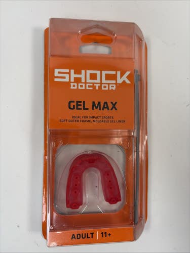 Shock Doctor Gel Max Adult Mouthgaurd (11+), Red